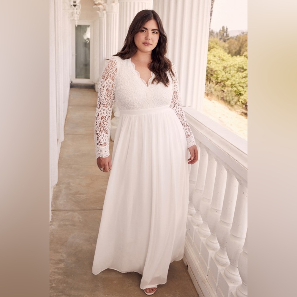Lulus- Awaken My Love White Long Sleeve Lace Maxi Dress - Picture 6 of 11